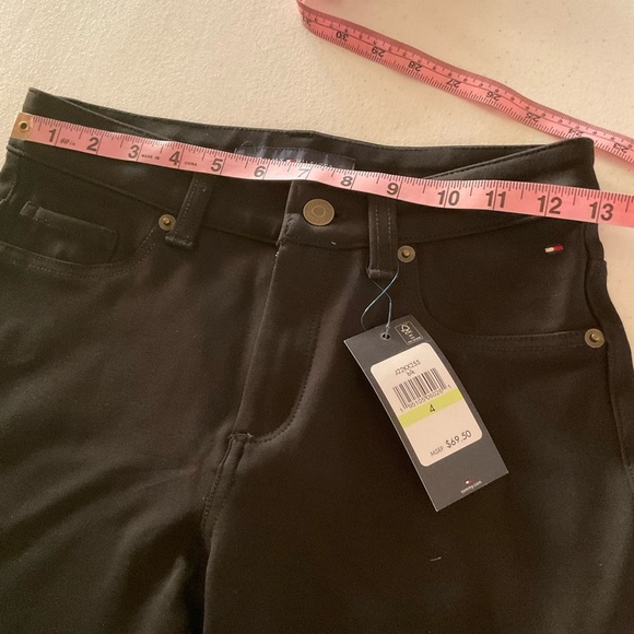 NWT Tommy Hilfiger Knit Jeans Black Basic Stretch Pants Leggings Women’s Size 4 - Picture 5 of 12